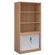 Systems Combination Bookcase With Horizontal Tambour
